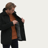 Black Pea Coat | Bombinate Black Pea Coat | Bombinate